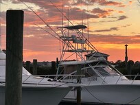 Sunset during after dinner stroll in the marina
