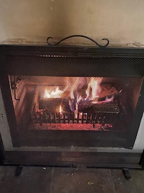 The fireplace was enjoyed by all!