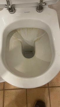 So schmutzig sah die Toilette aus!