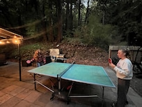 girls enjoyed ping pong before the hot tub