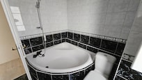 Tub and toilet
