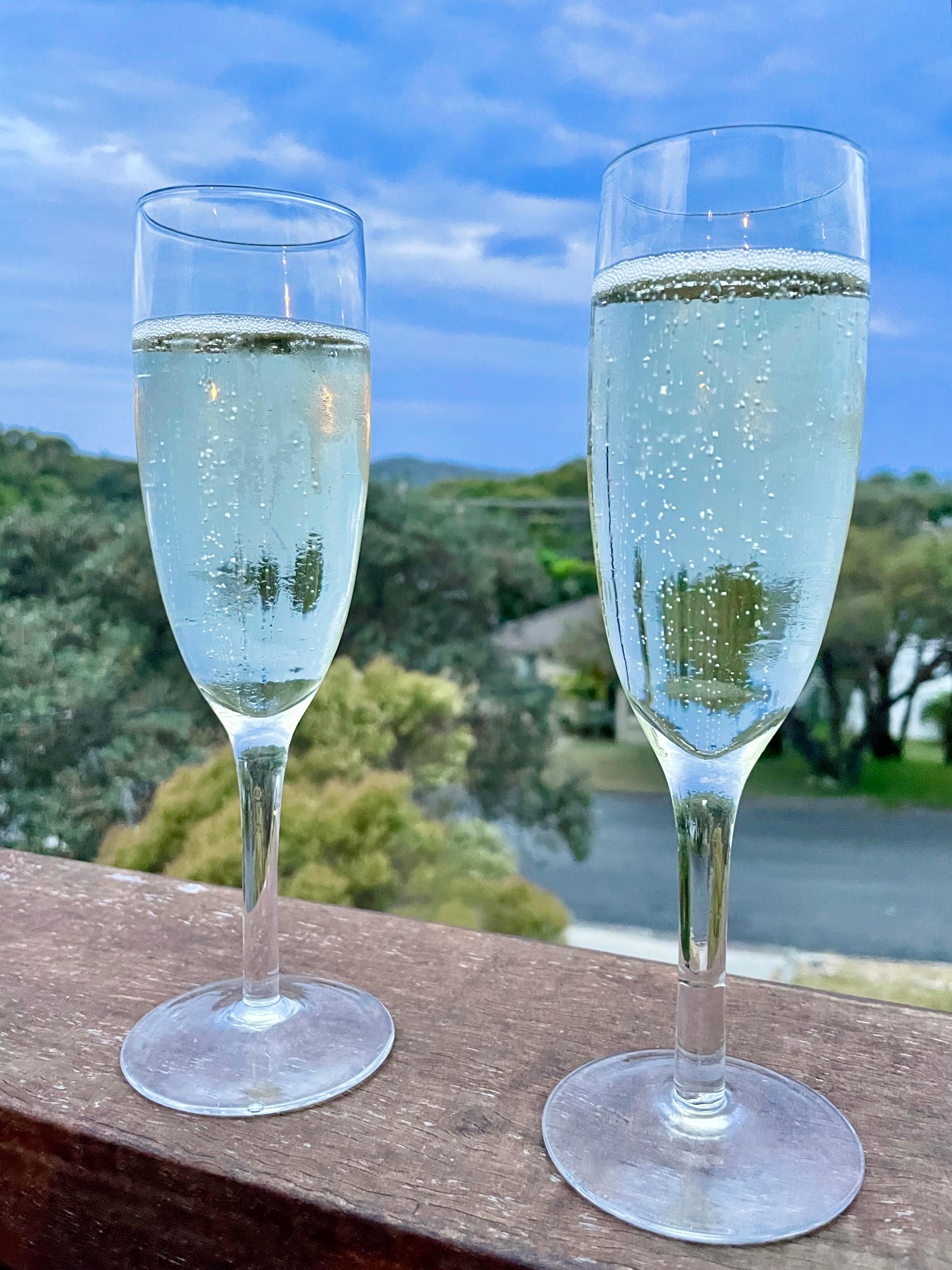 Relaxing on the deck