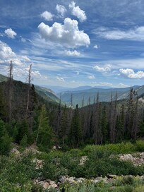 The view from Boss Lake, 8 miles away.