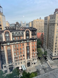 The Hudson River in the background