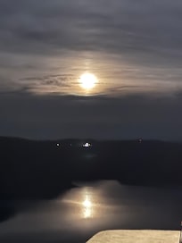 Moon over lake