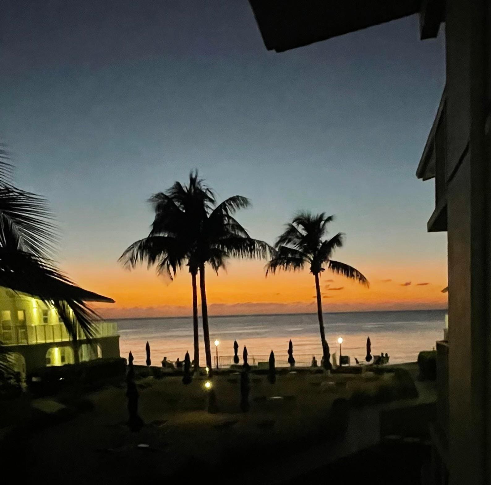 Photo from the balcony at sunset 