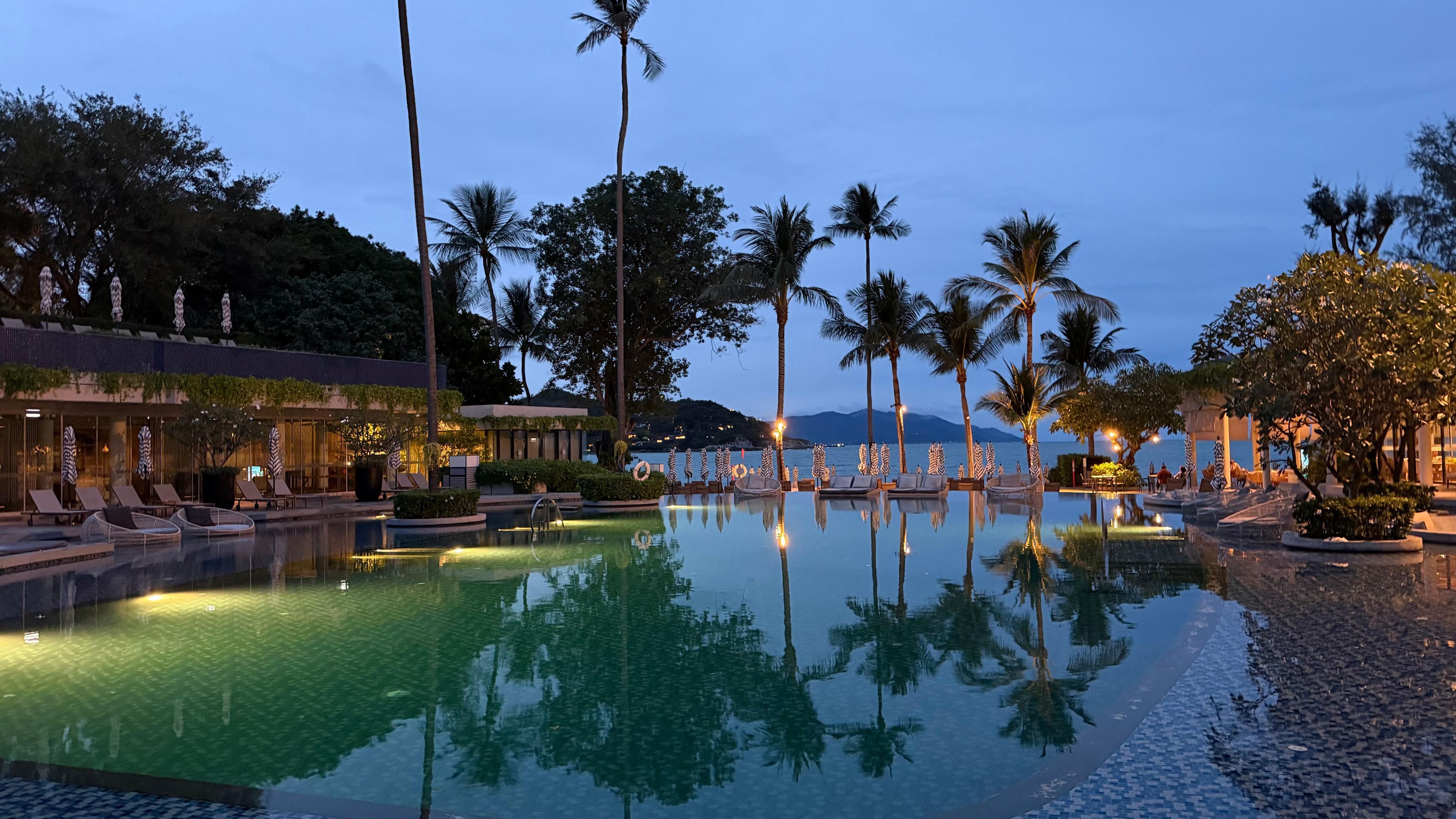 Pool looking towards beach.