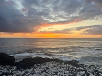 Beautiful sunset on the public access beach. This is between the Hilton and the Marriott.