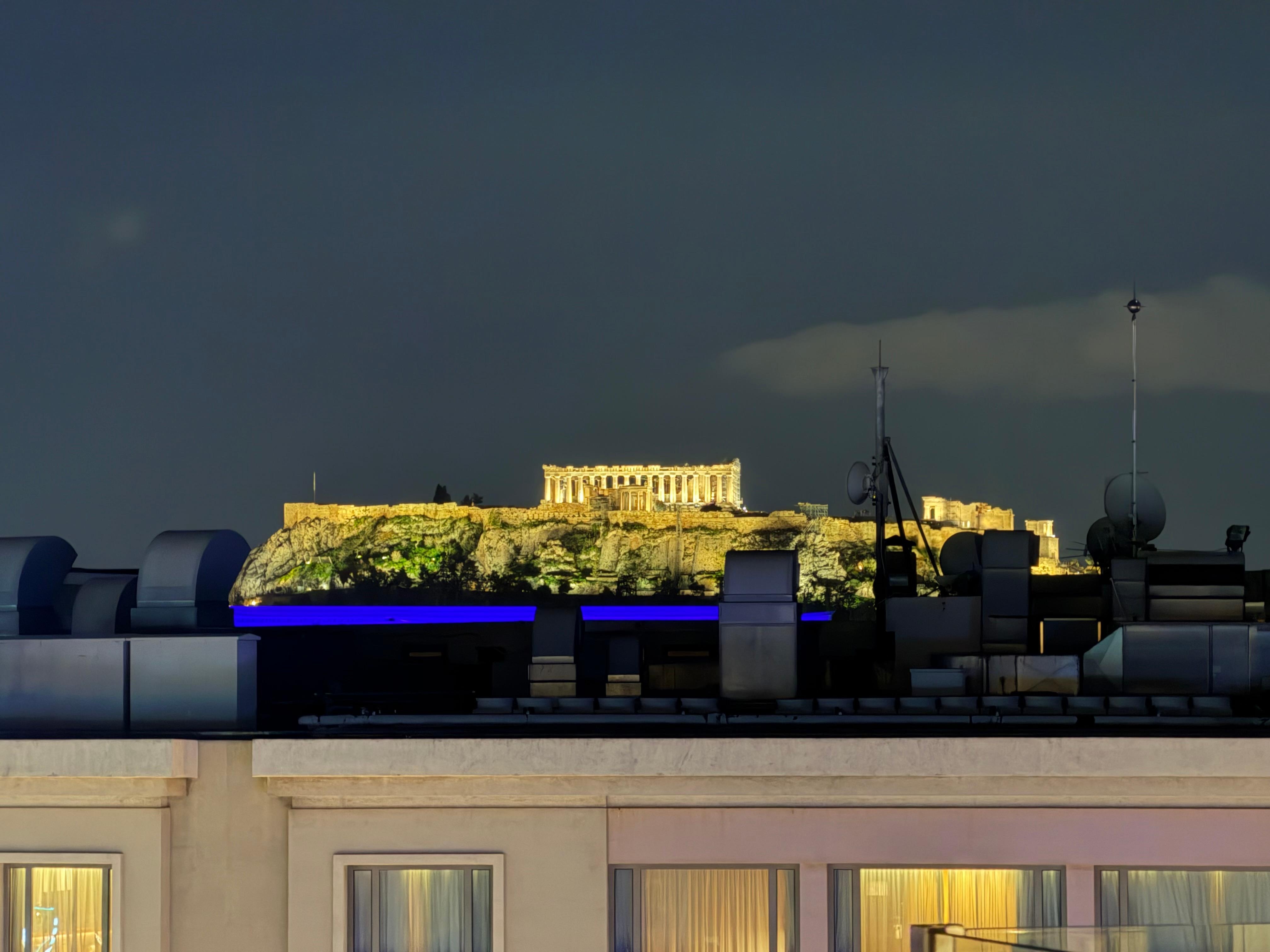 The view of the Acropolis from the rooftop