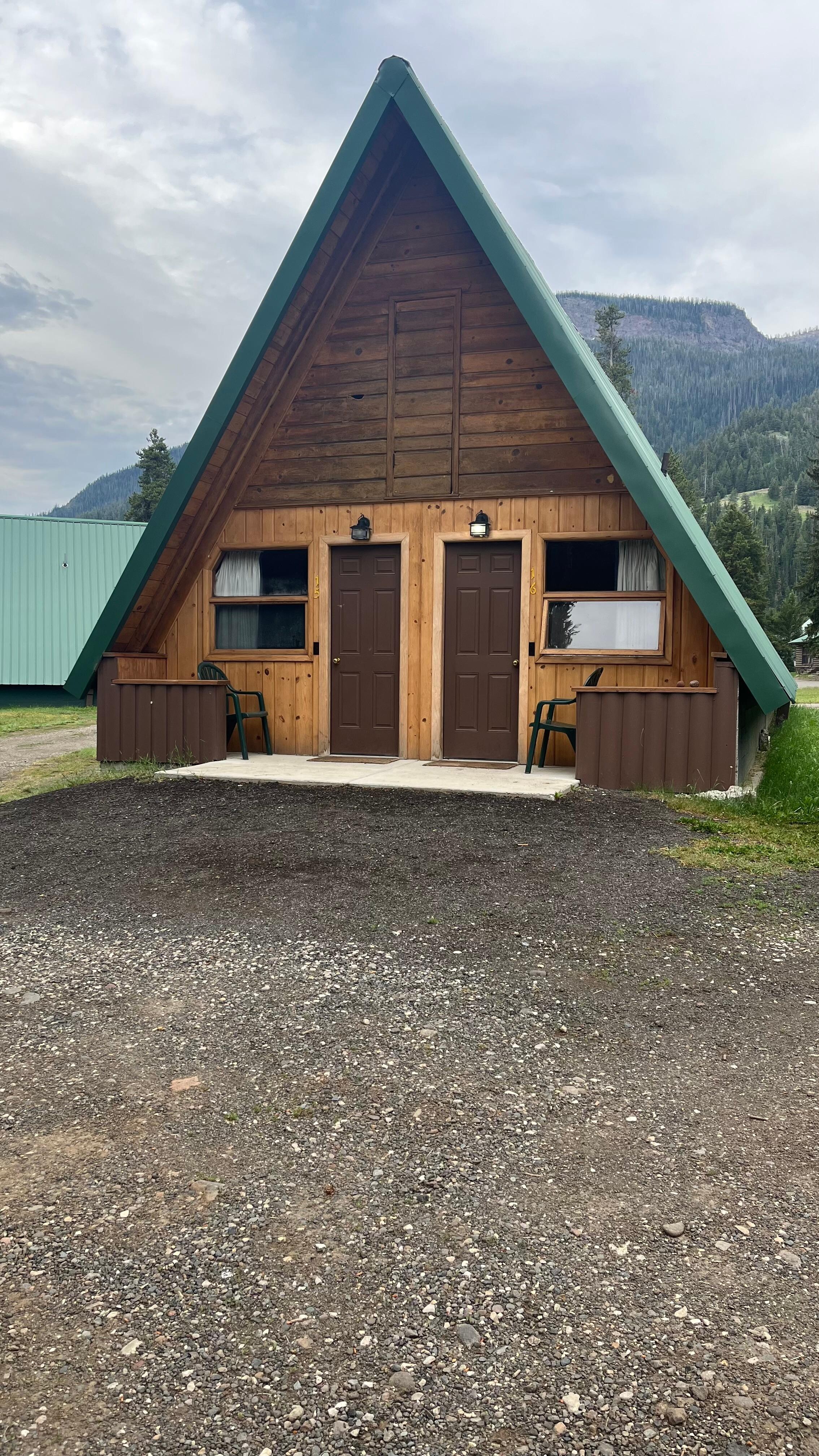 My room was the door on the right.
I am the back of the tin tepee & the front also has 2 rooms to rent, so 4 little rooms to rent in that whole tepee cabin.
