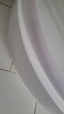 Rand der Duschkabine