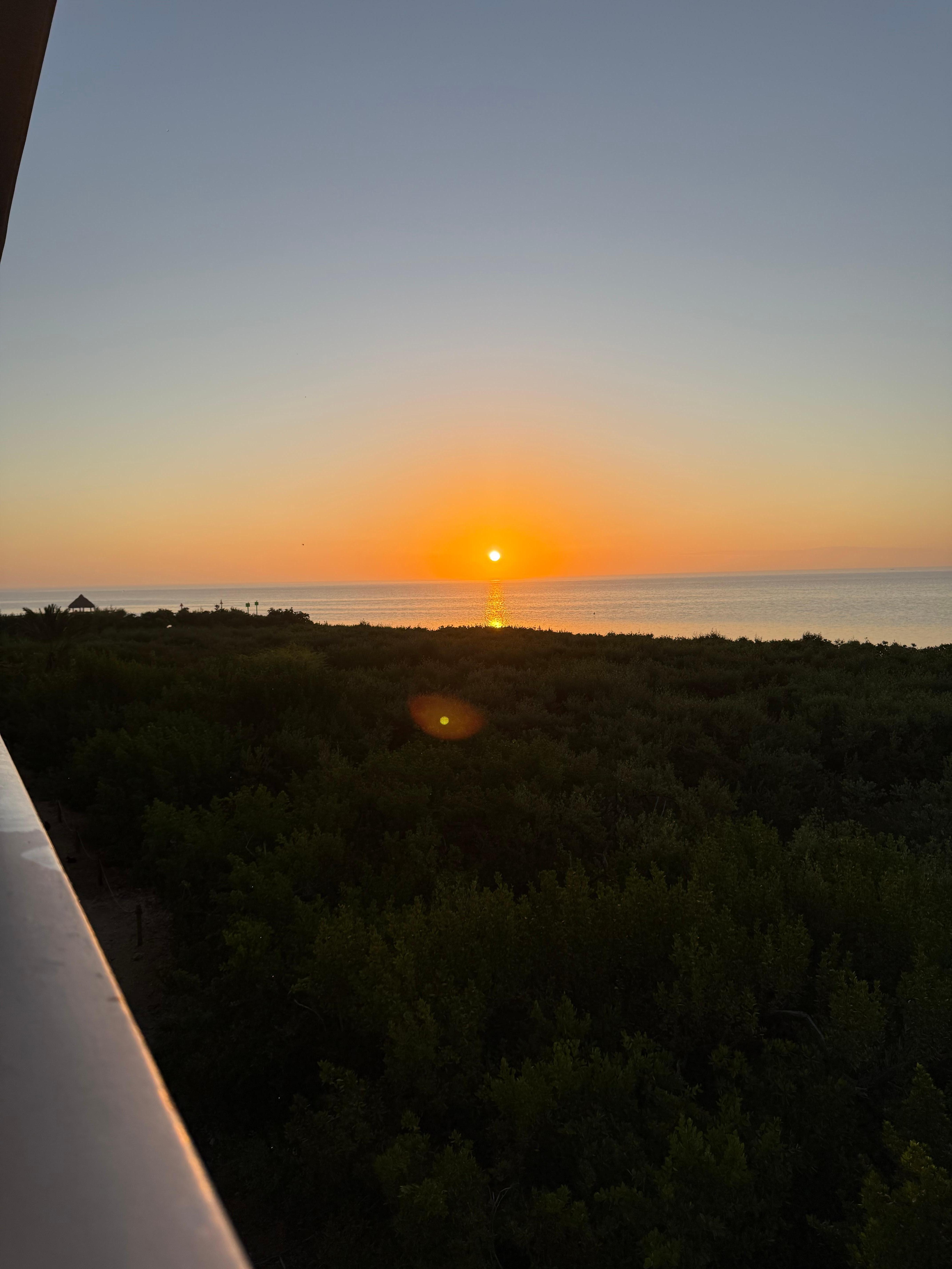 We were on the go but got to enjoy sunrise from the property beach/ marina area. 