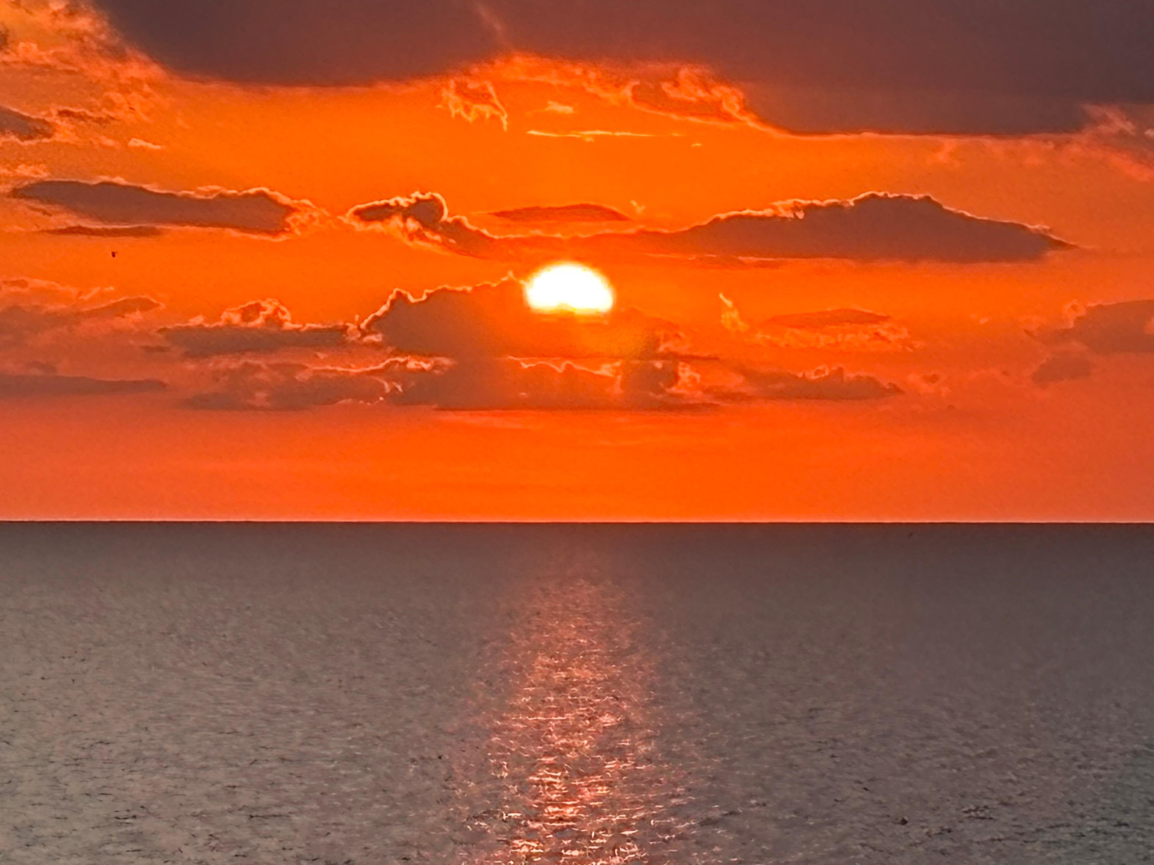 Sunset on our balcony!