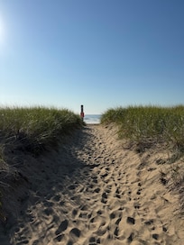 Path to the beach on the resort property.