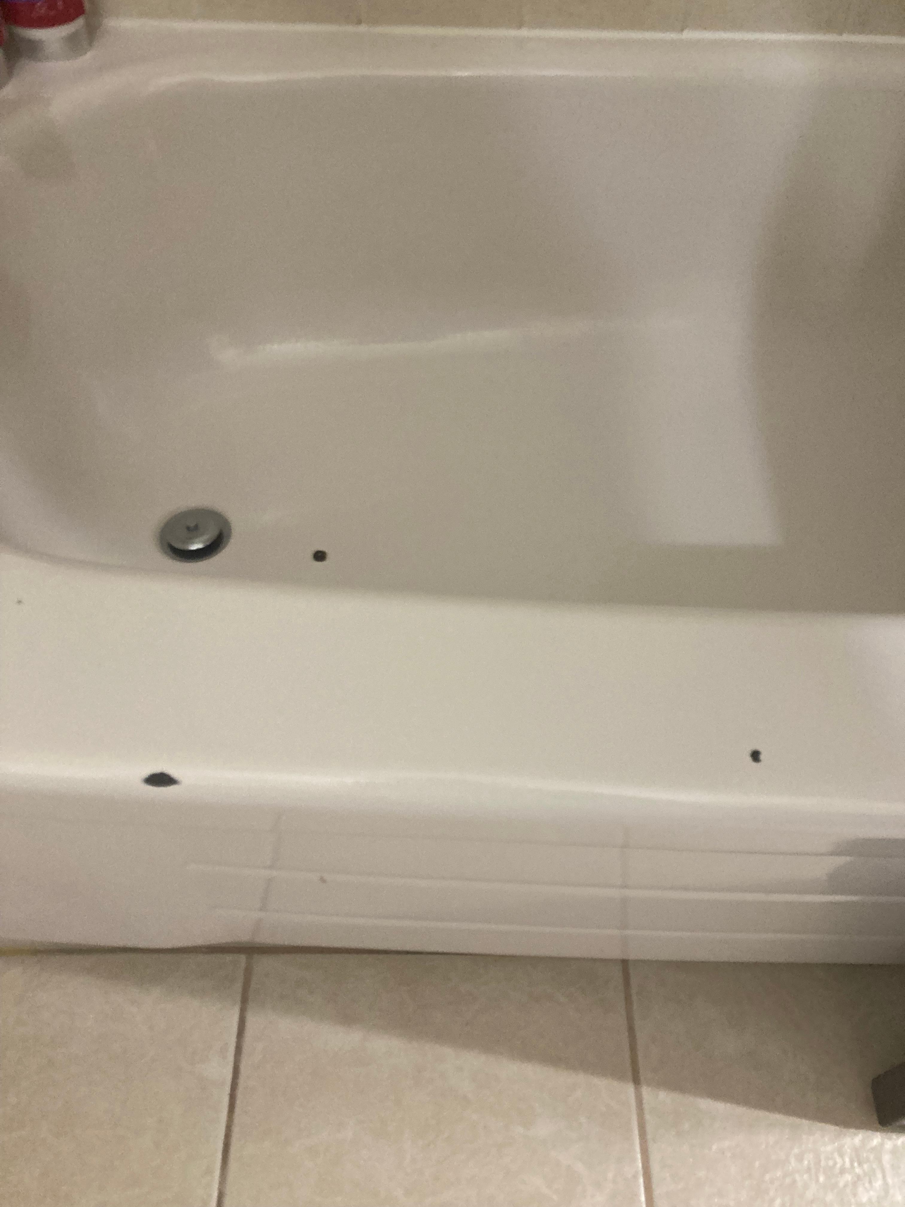 Chipped enamel tub