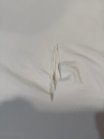 This is what we found when we pulled the sheet back to go to bed.