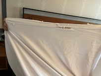 Torn sheets on bef
