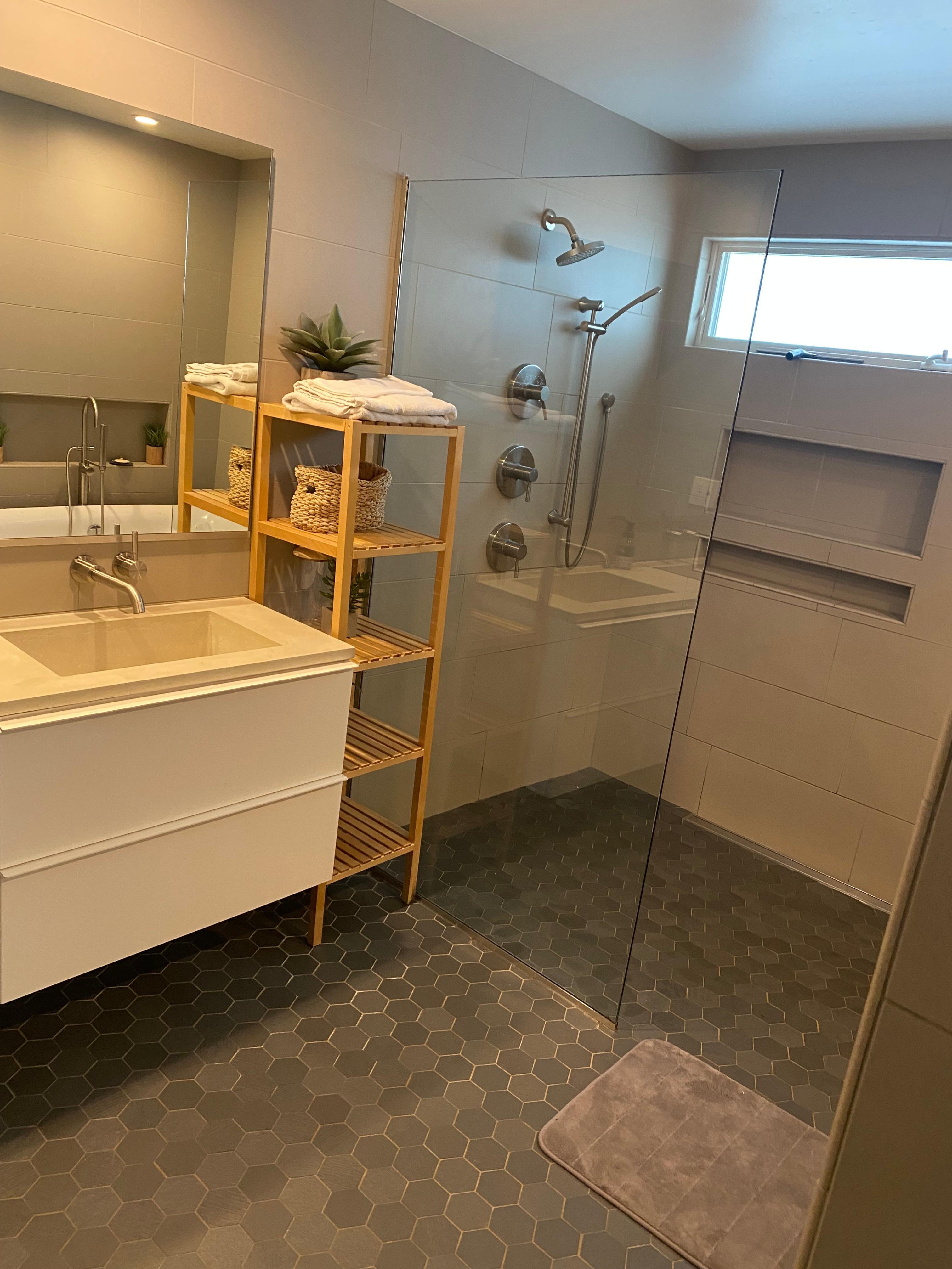 Master bath with heated floors