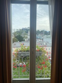 Beautiful city view from the balcony