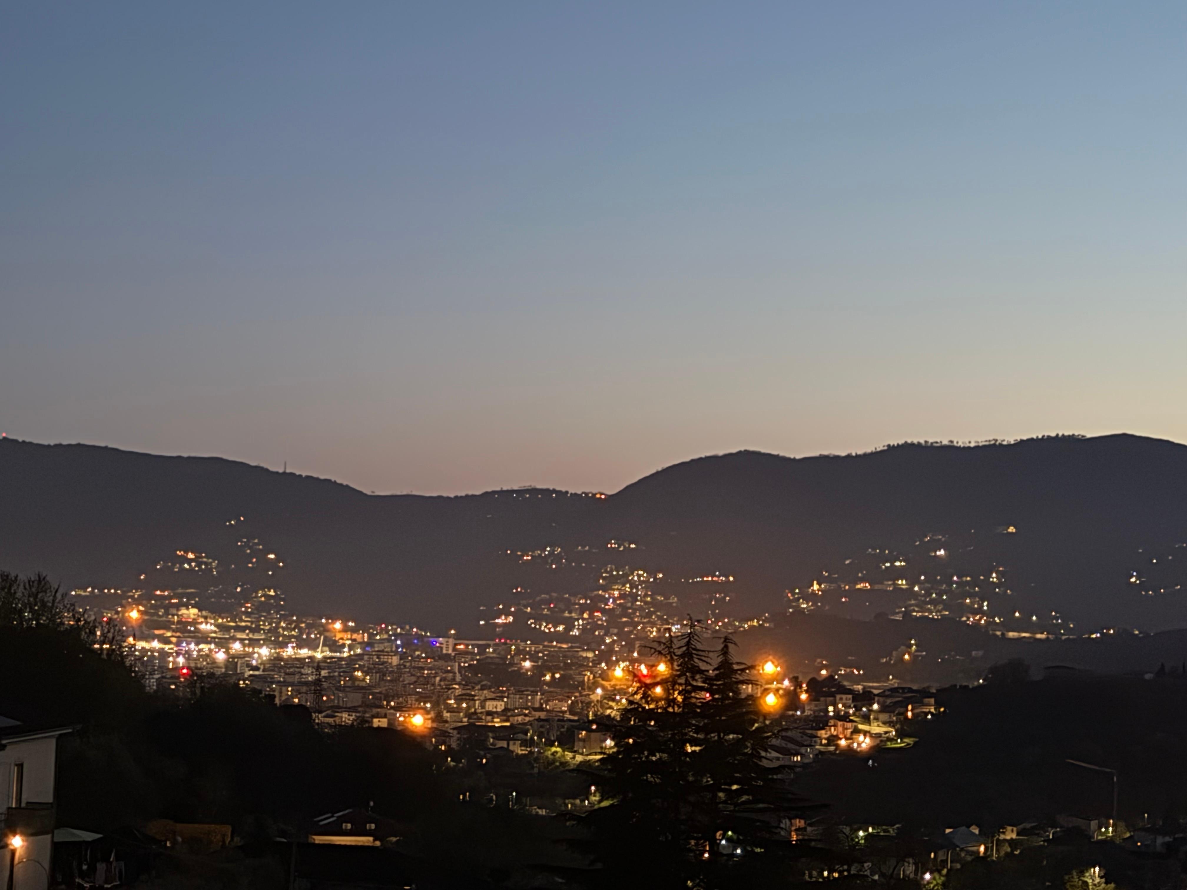 View from deck at night
