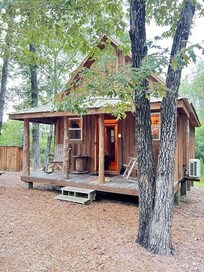 Cabin out front.