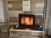 Oh and a wood burning fireplace, another plus.