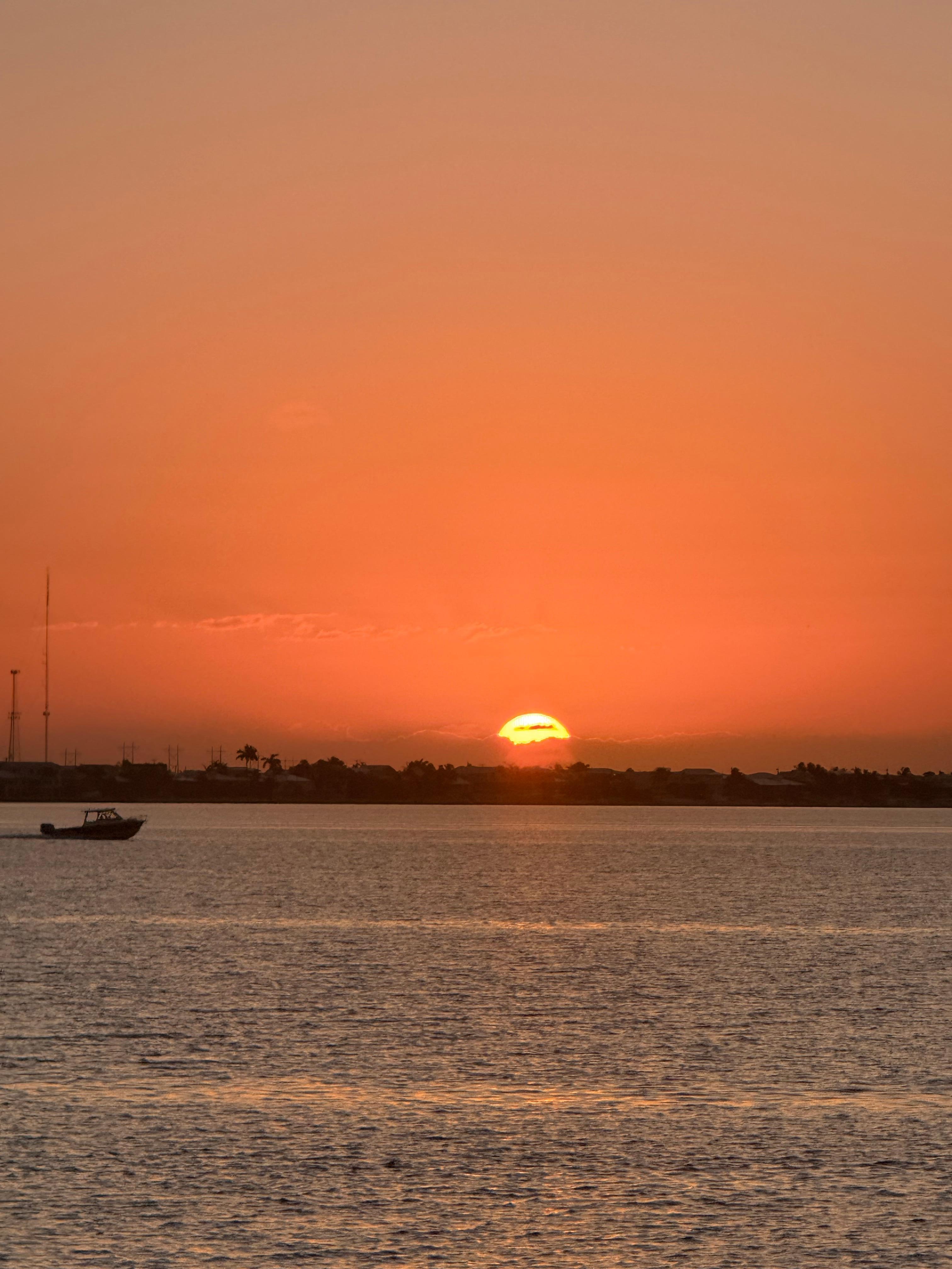 Sun rise from patio area
