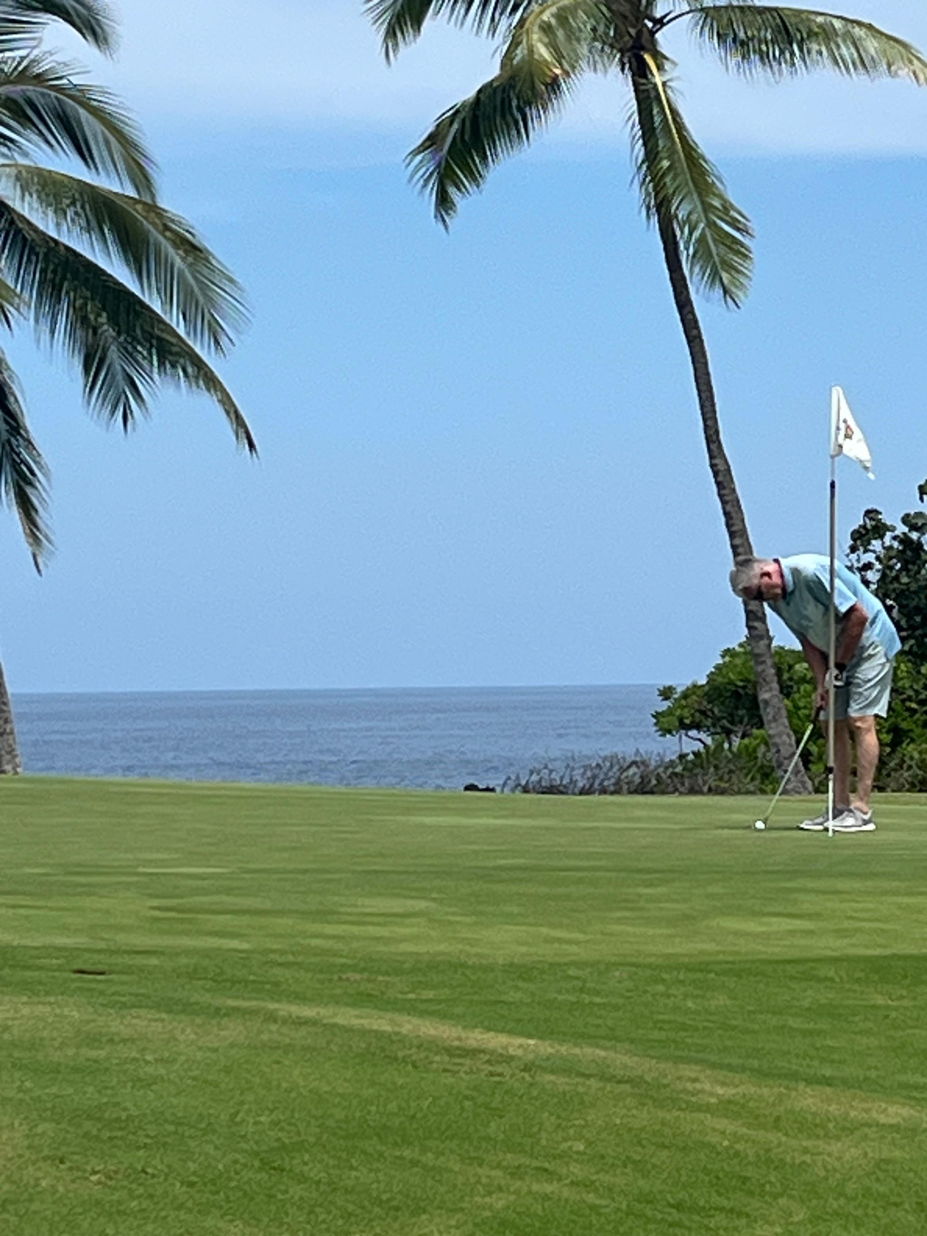Golf course with beautiful ocean view