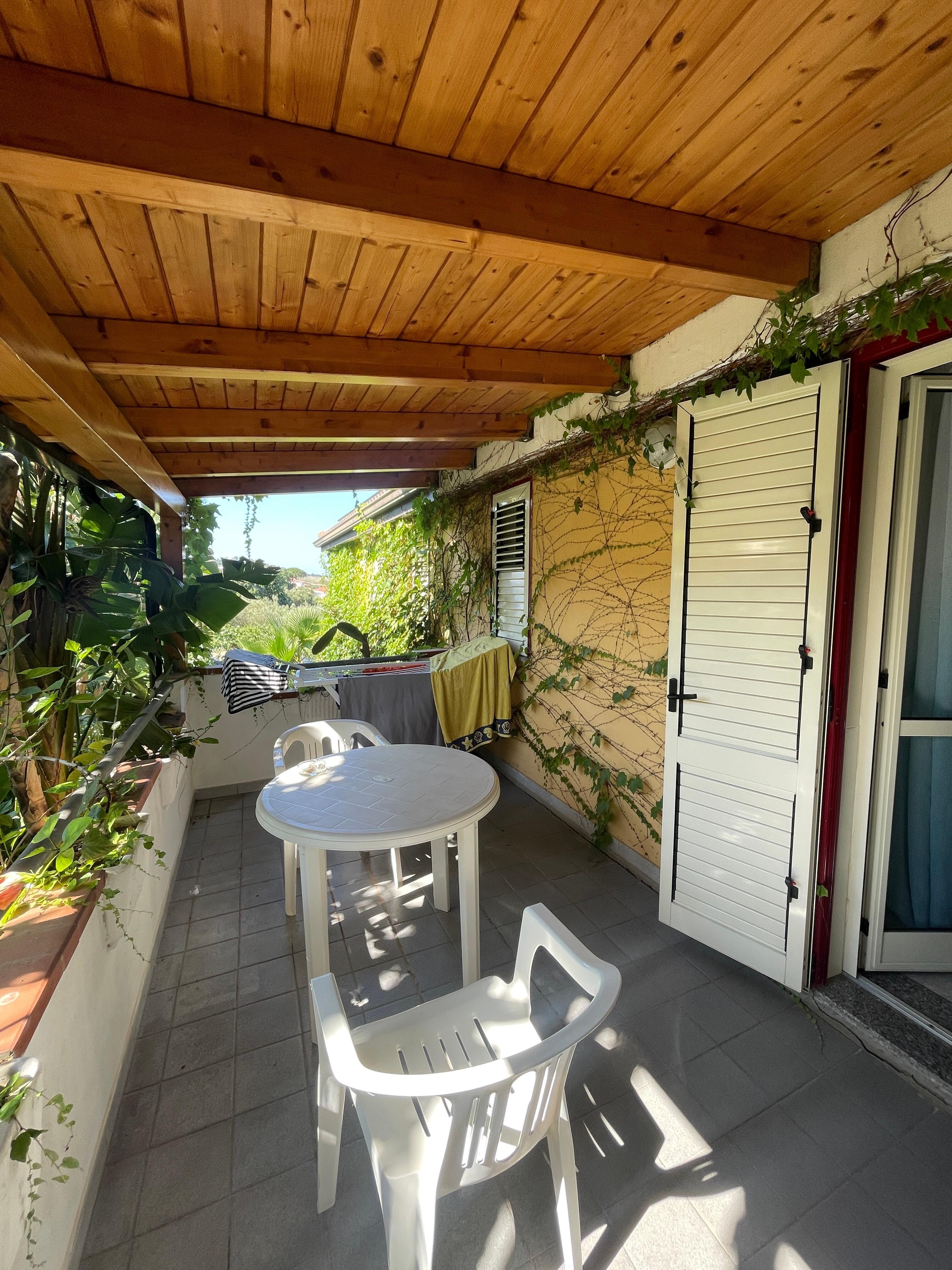 Balkon mit Gartenblick