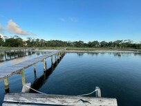 Looking at the back of house from dock