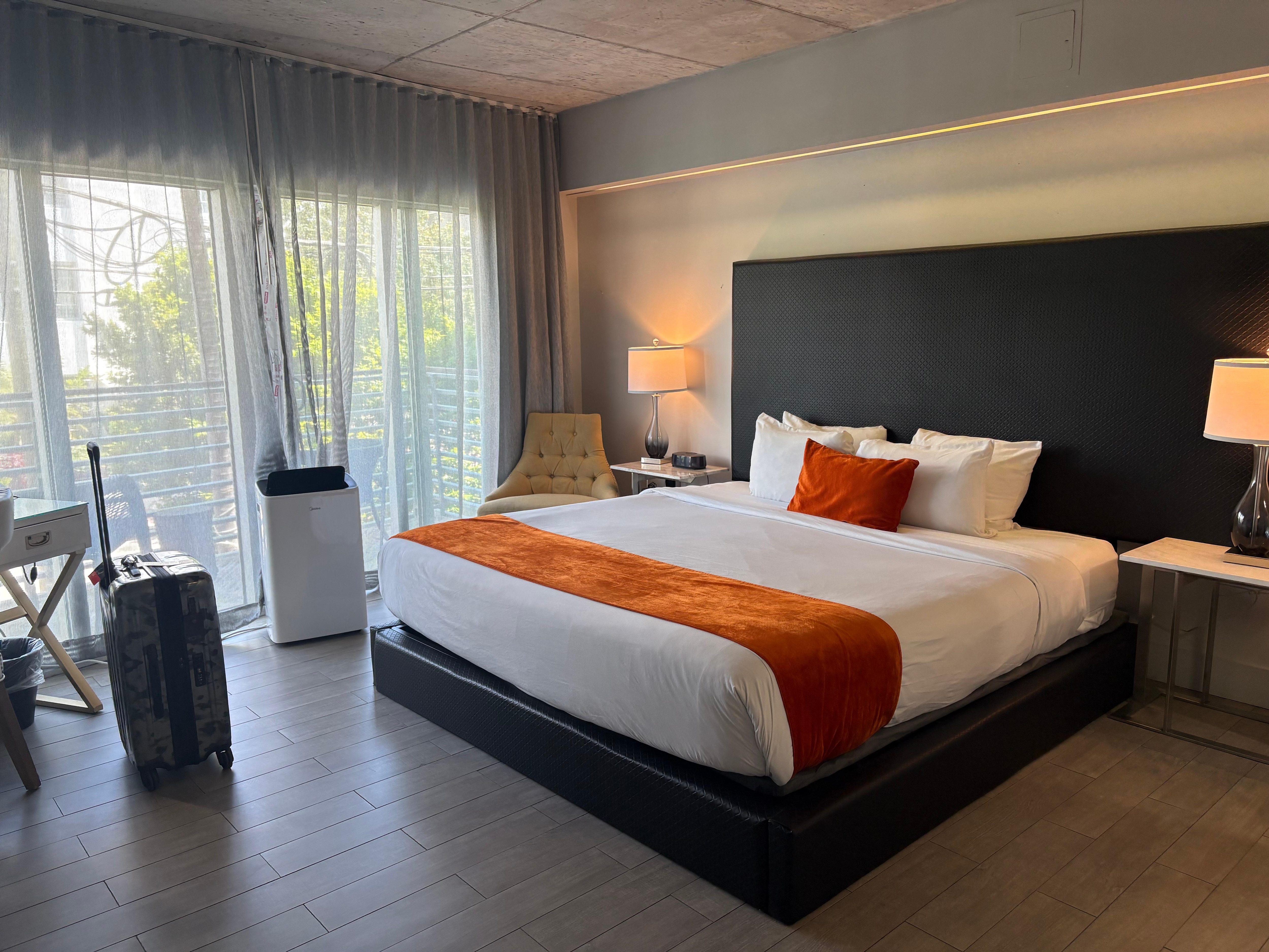 Look at ac unit. Balcony door duck tape shut