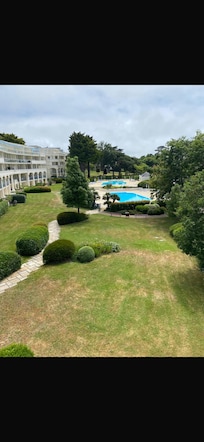 View over pools
