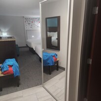 Full sized Mirror, door to closet