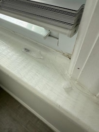 Trash on window sill