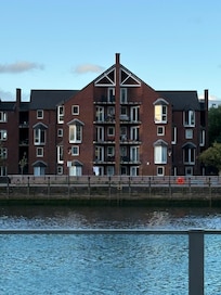 A view a the home from across the river.