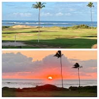 Sunrise and sunset from our unit.