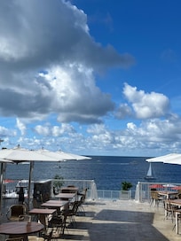View from back over pool and islands