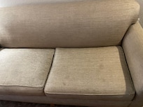 Stained upholstery