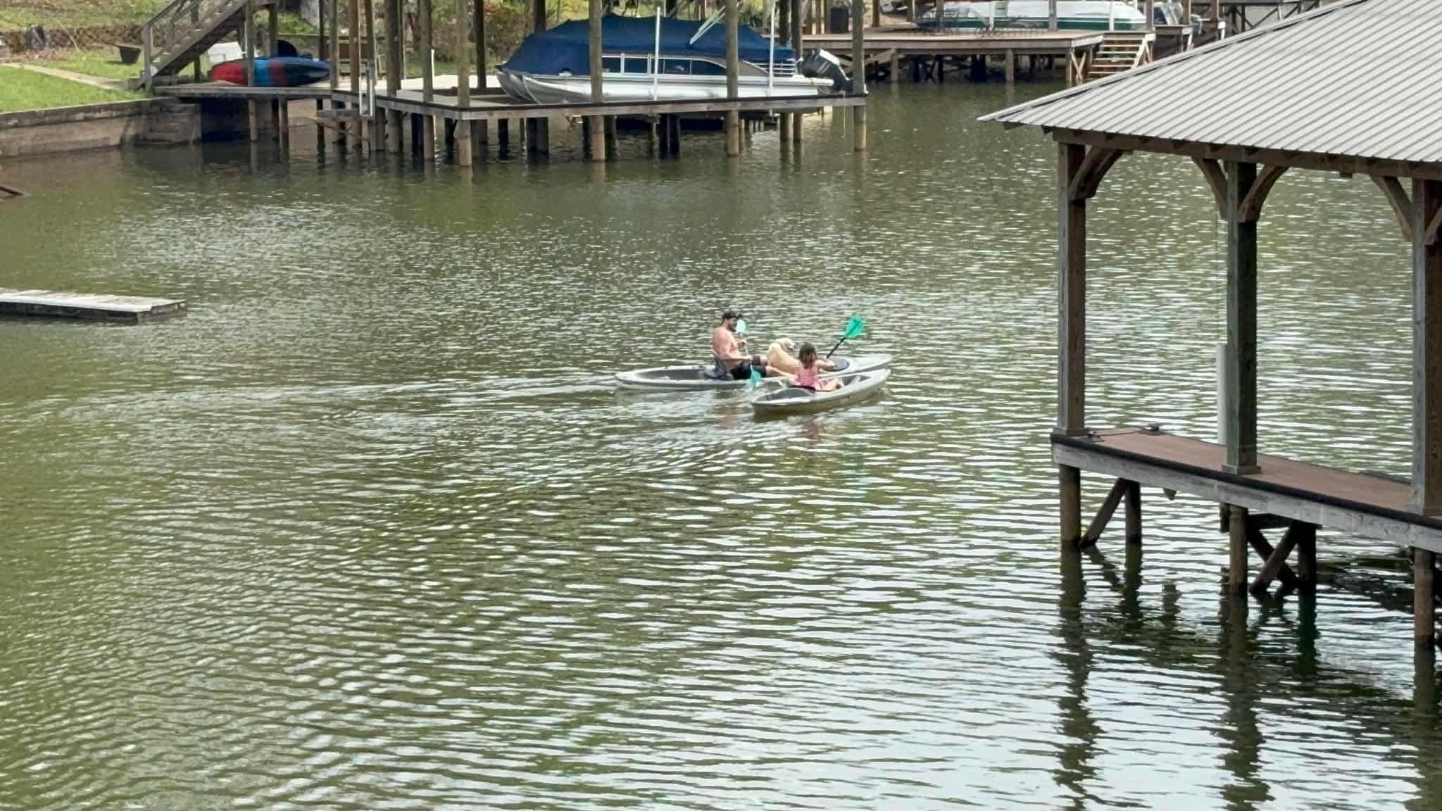 So and granddaughter kayaking 