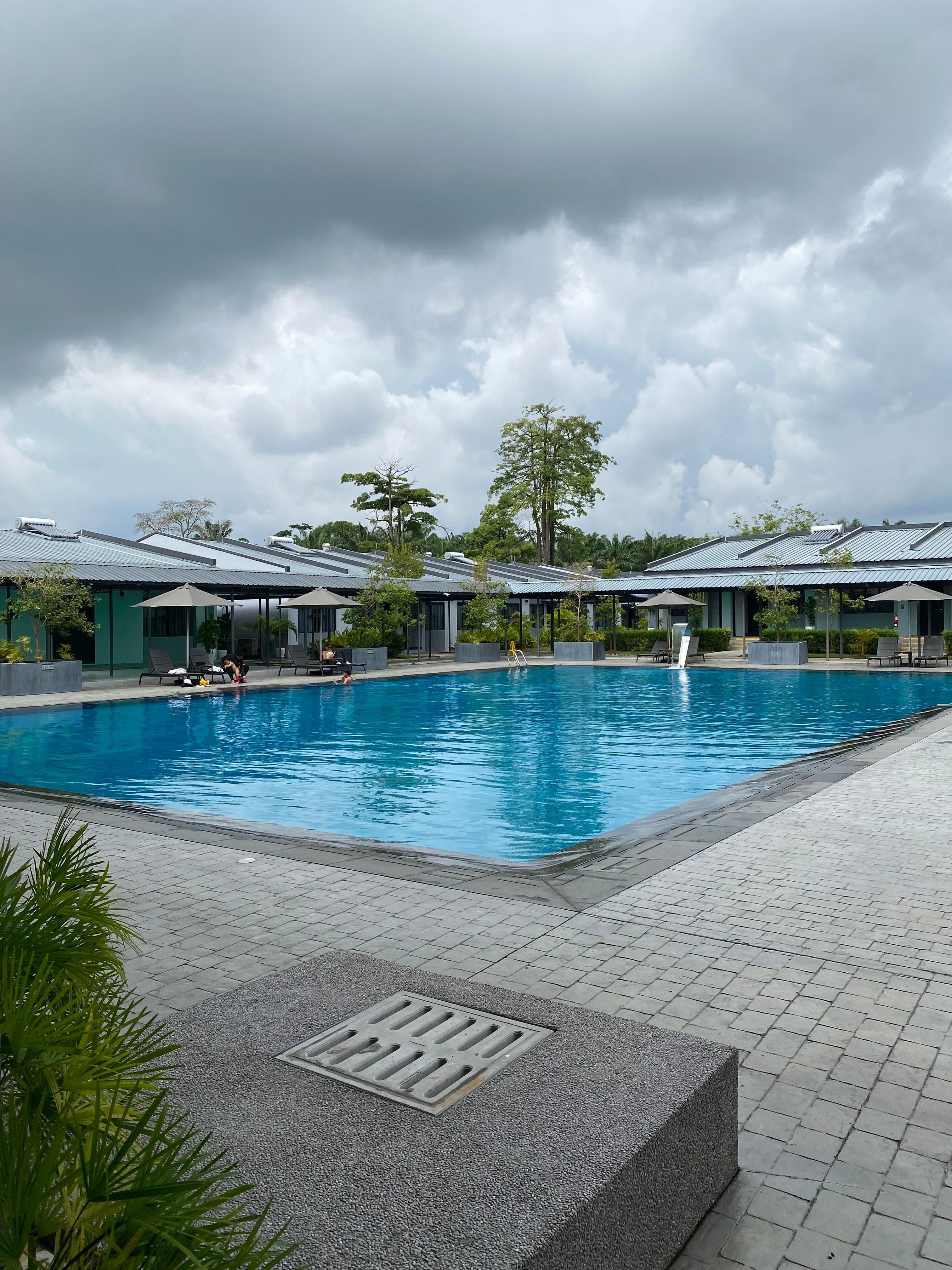 Part of outdoor pool area