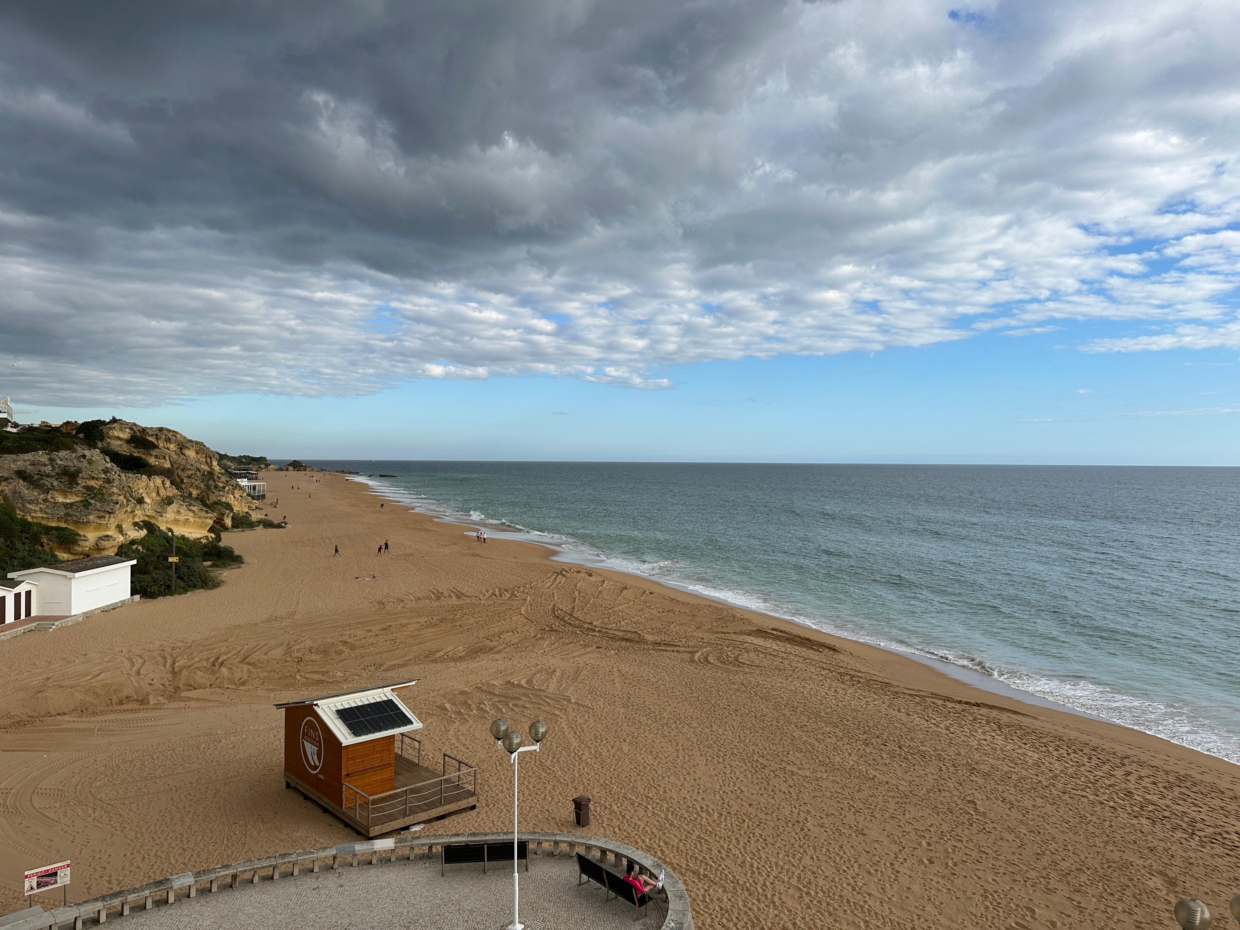 The view of the beach from our balcony 