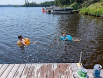 Playing in the water!