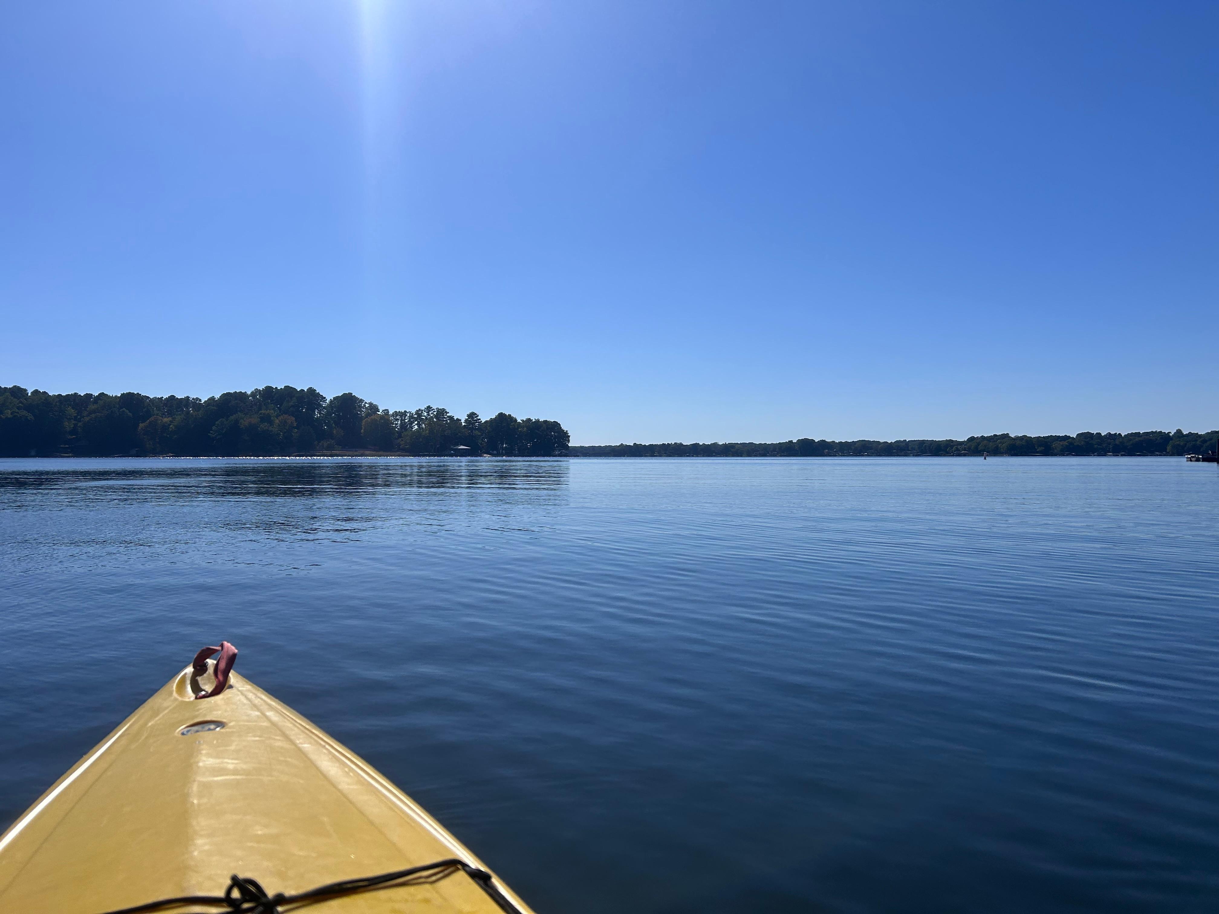 Kayaking from the property was wonderful.
