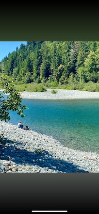 The Smith river across from the home