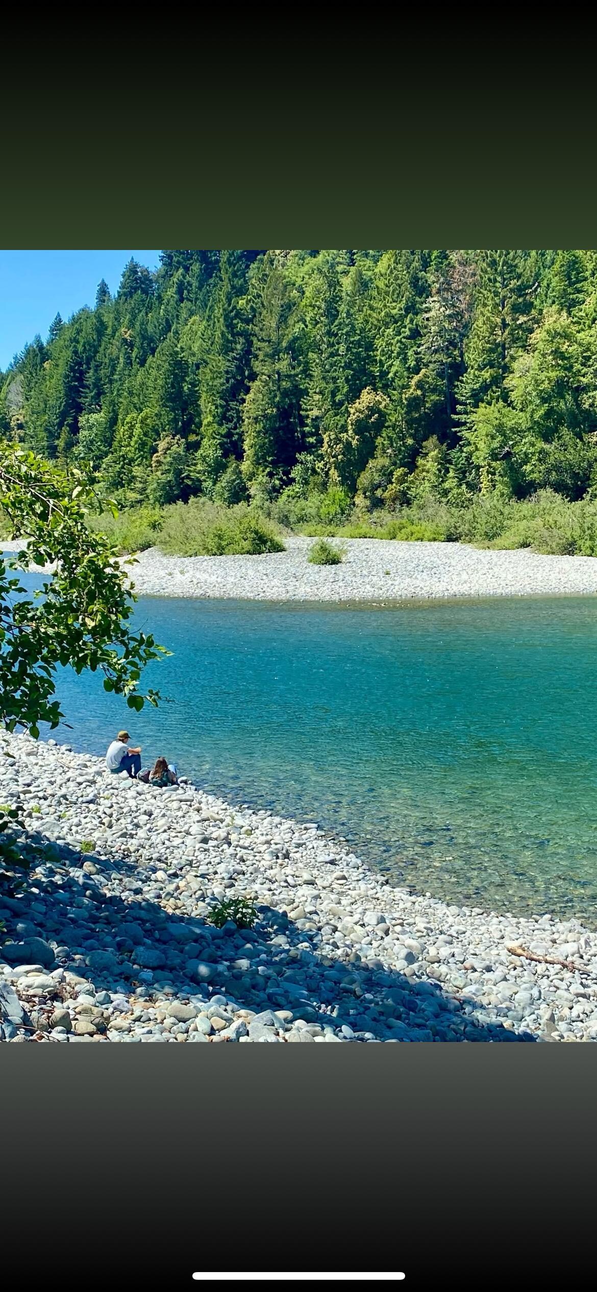 The Smith river across from the home