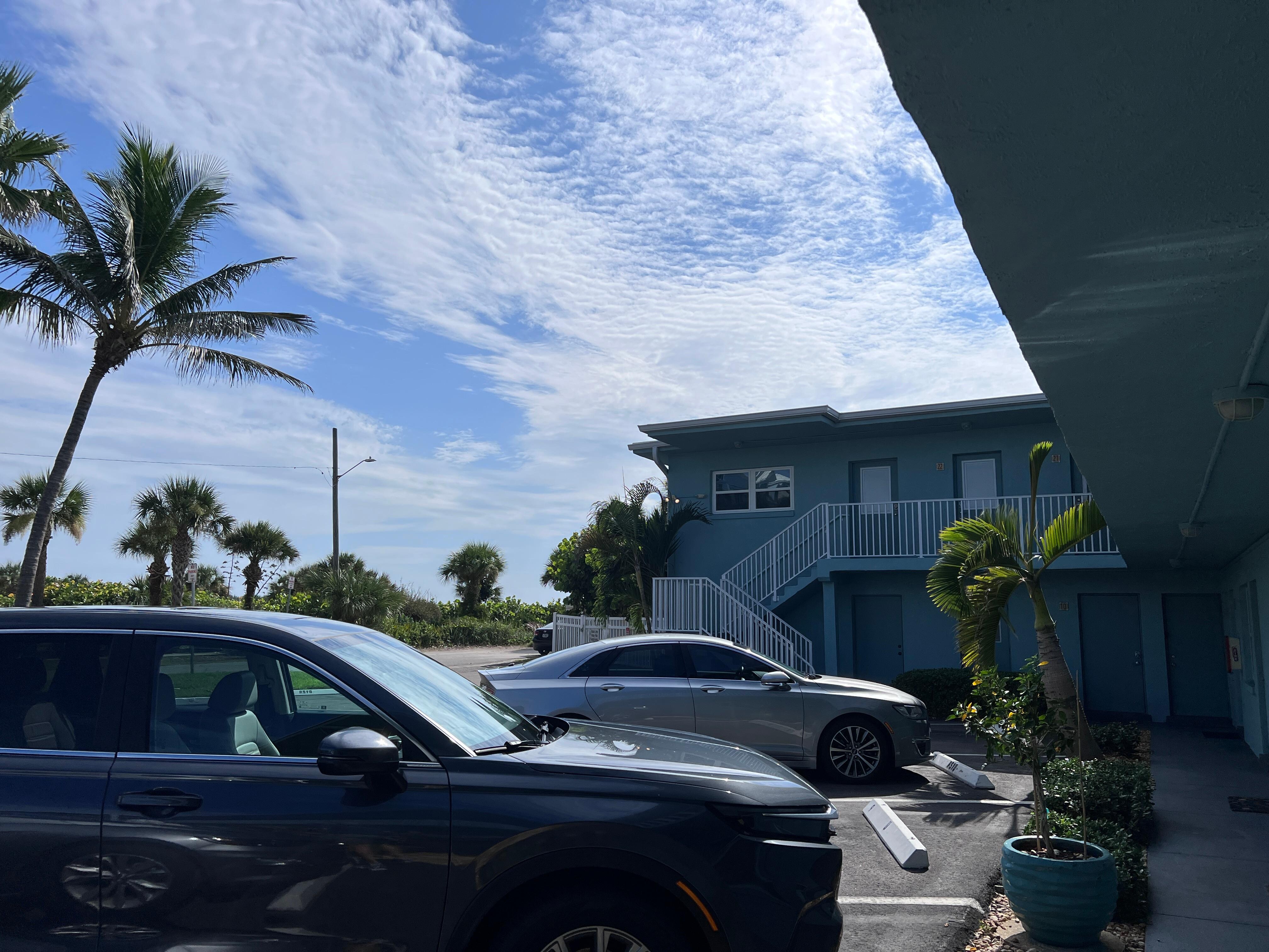 View from the front door towards the beach
