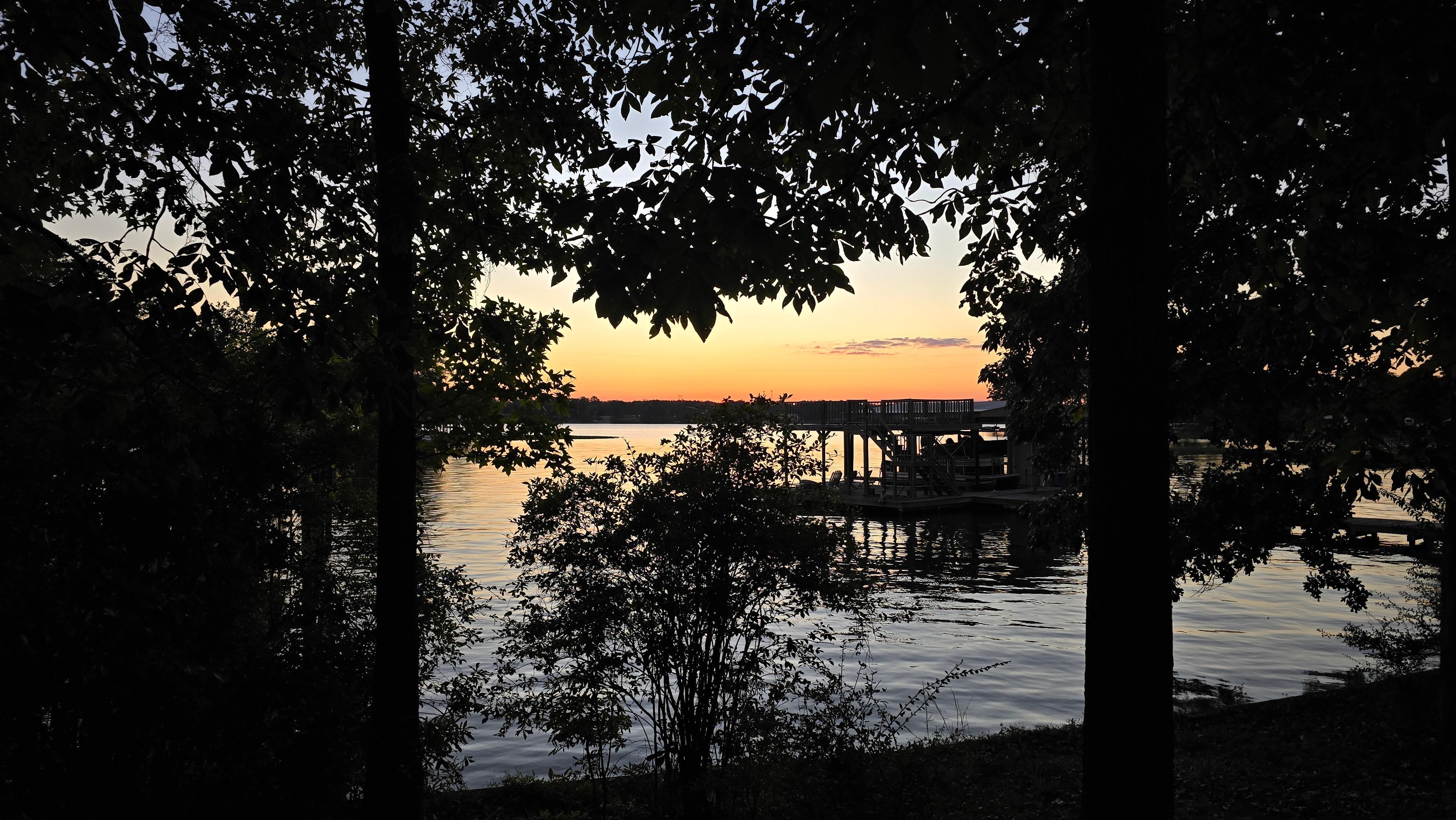 Beautiful sunset from the deck.