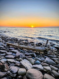 Gorgeous sunsets, rocky shoreline