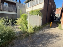 One panel fence and door. The door is kind of ironic