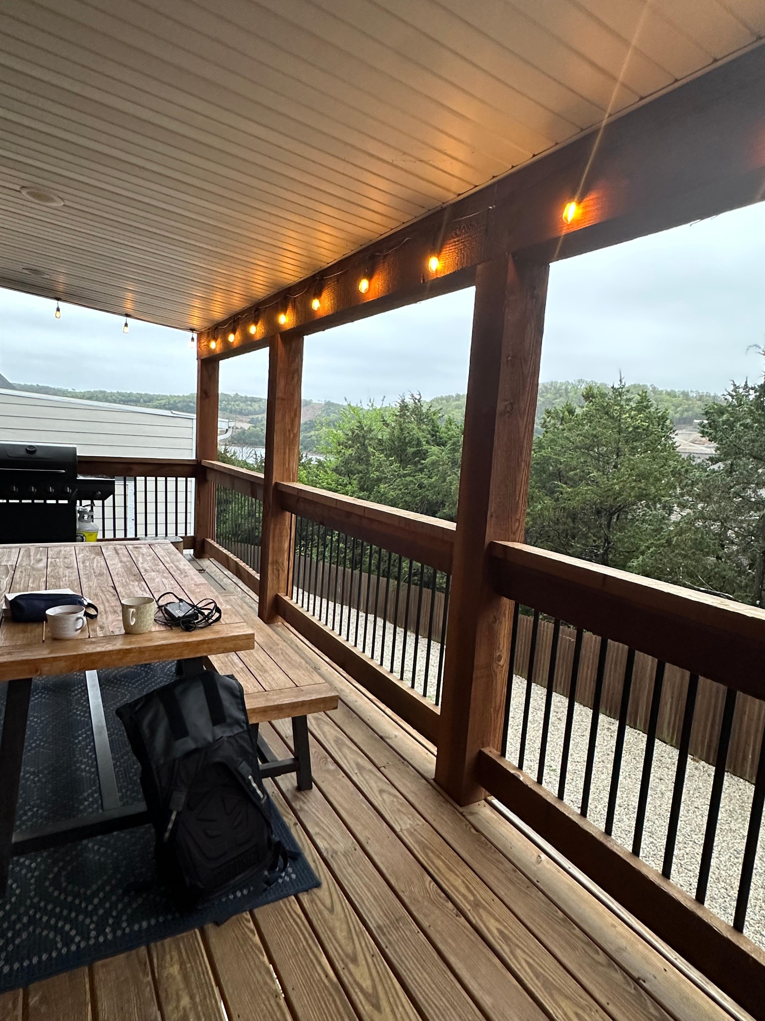 View on the deck - we ate outside and used this space so much! 